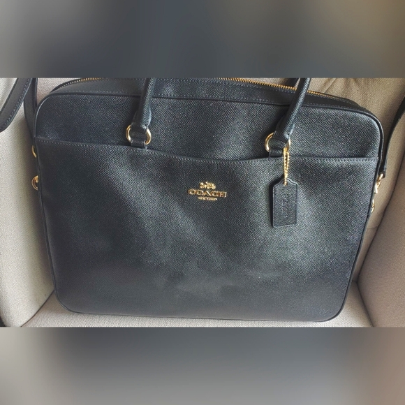 COACH CROSSGRAIN LAPTOP BAG - Picture 1 of 16
